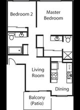 Two Bedroom, Two Bath floor plan